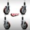 Service Caster 5'' SS Maroon Poly Wheel Swivel 1-1/4'' Expanding Stem Caster Set 2 Brakes, 4PK SCC-SSEX20S514-PPUB-MRN-2-TLB-2-114 - alternate 4
